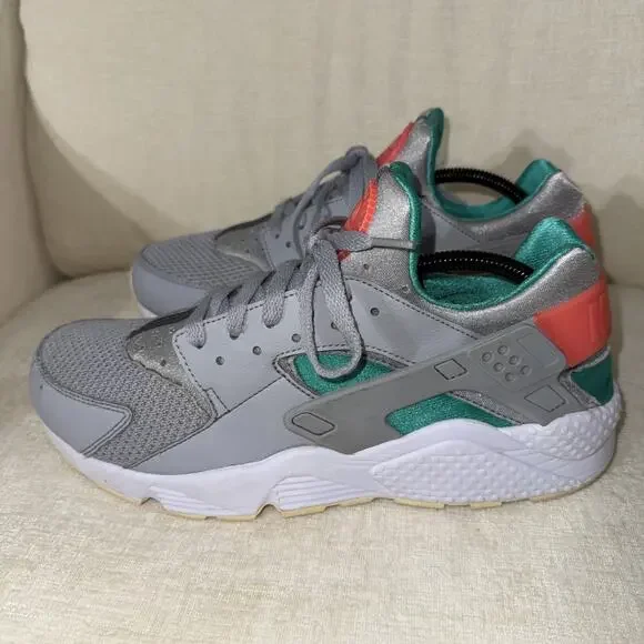 Nike Air Huarache Run Men Size 11.5 South Beach 318429-053 Teal Pink White Gray - Picture 5 of 11